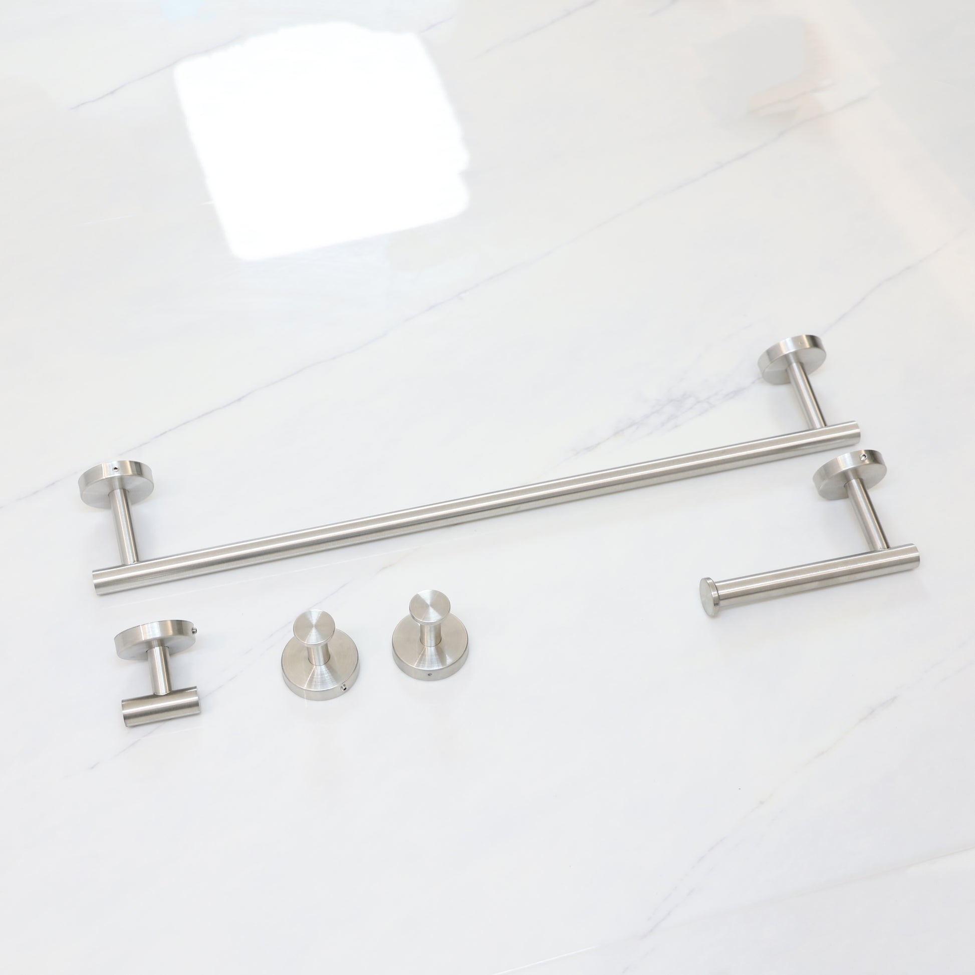 Kit 5 Acessórios para Banheiro Aço Inox Fosco Algarve
