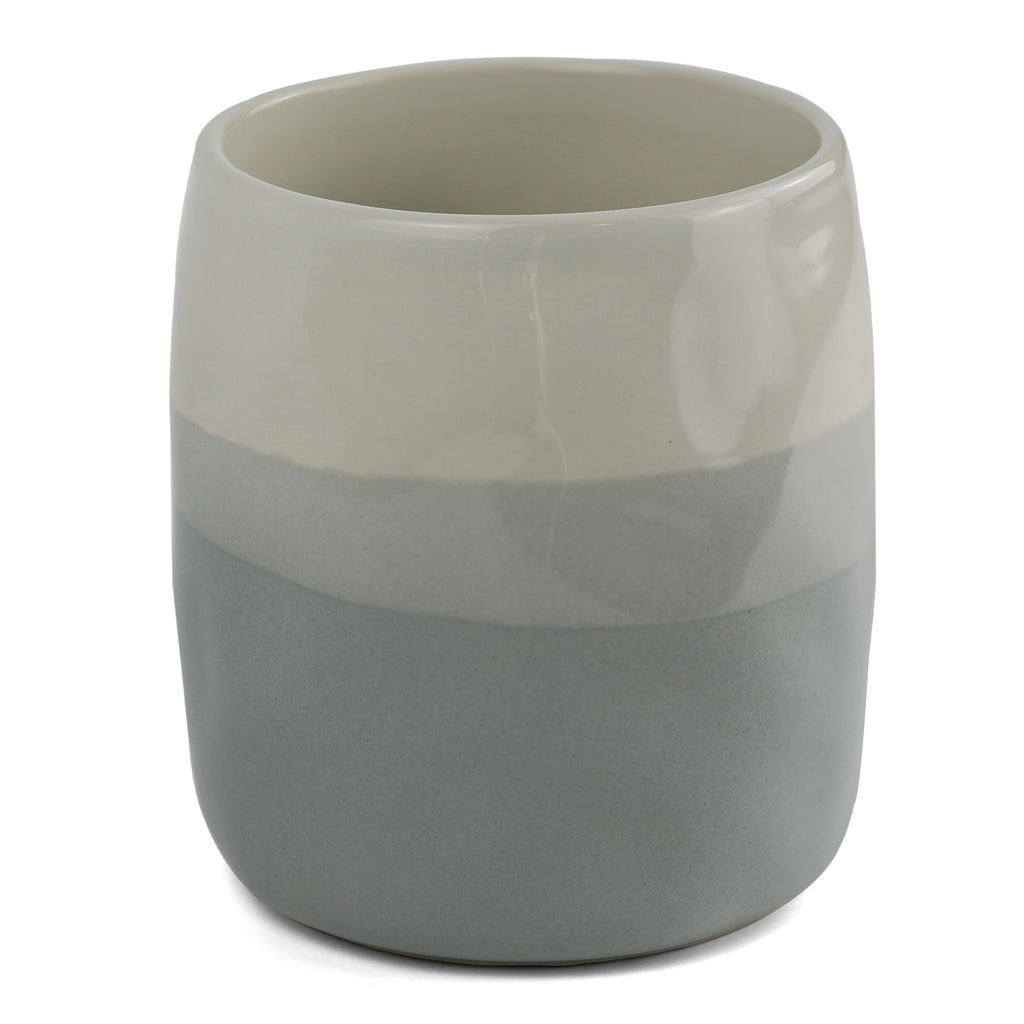 Vaso De Cerâmica Stoneware Multiuso Lima Cinza