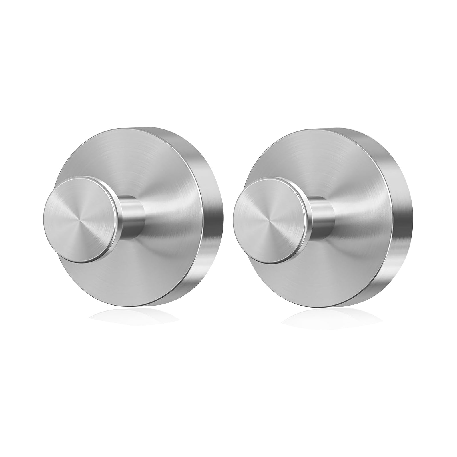 Kit 2 Ganchos de Aço Inox Escovado Oslo Prata