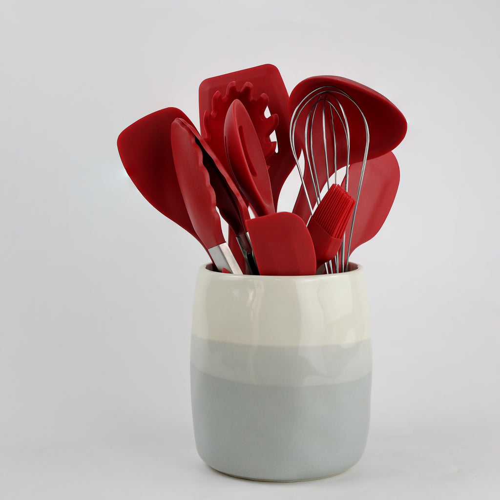 Vaso De Cerâmica Stoneware Multiuso Lima Cinza