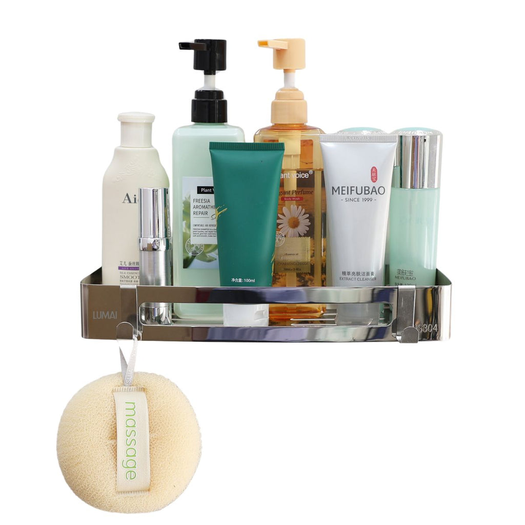 Suporte Porta-Shampoo Retangular Marselha Prata