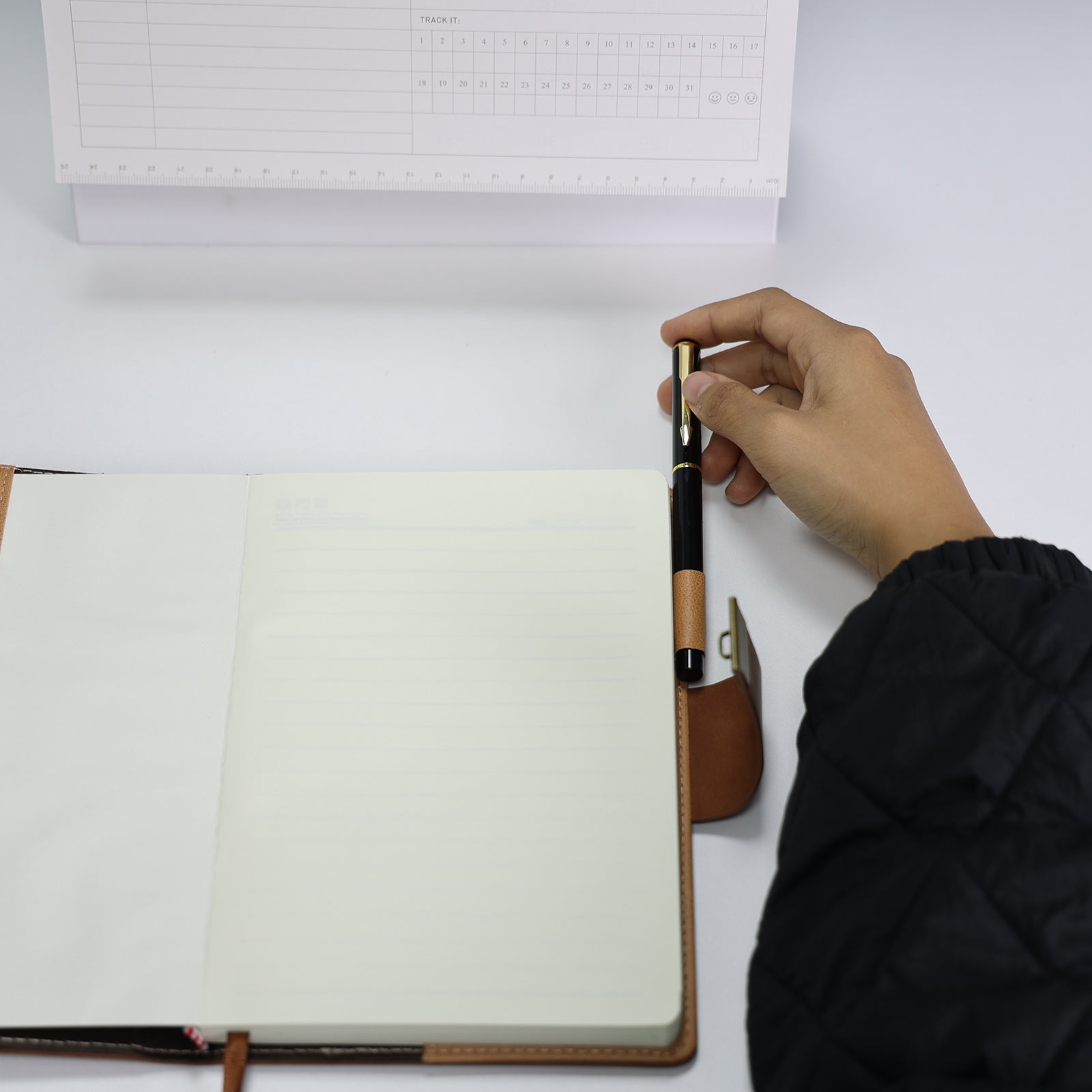 Caderno com Cadeado com Pauta Cartagena Marrom