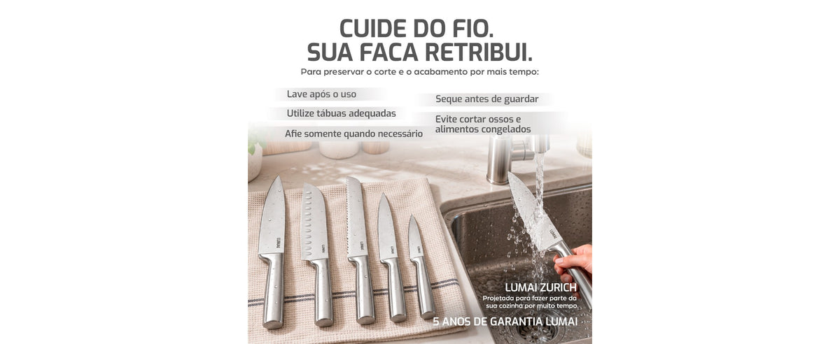 Conjunto de Facas Zurique (Zurich) LUMAI
