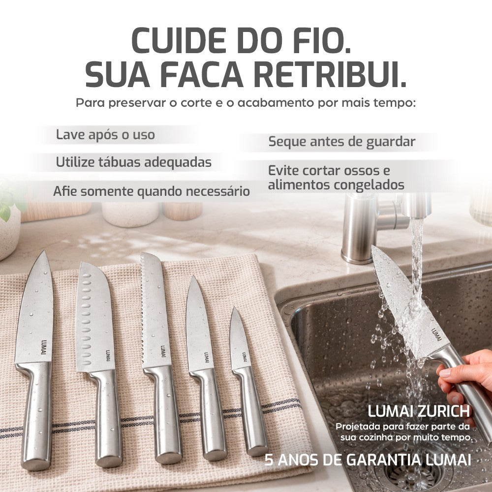 Conjunto de Facas Zurique (Zurich) LUMAI