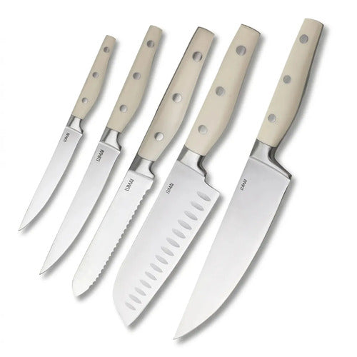 Conjunto de Facas 5 Peças 3 Rebites Dublin Branco