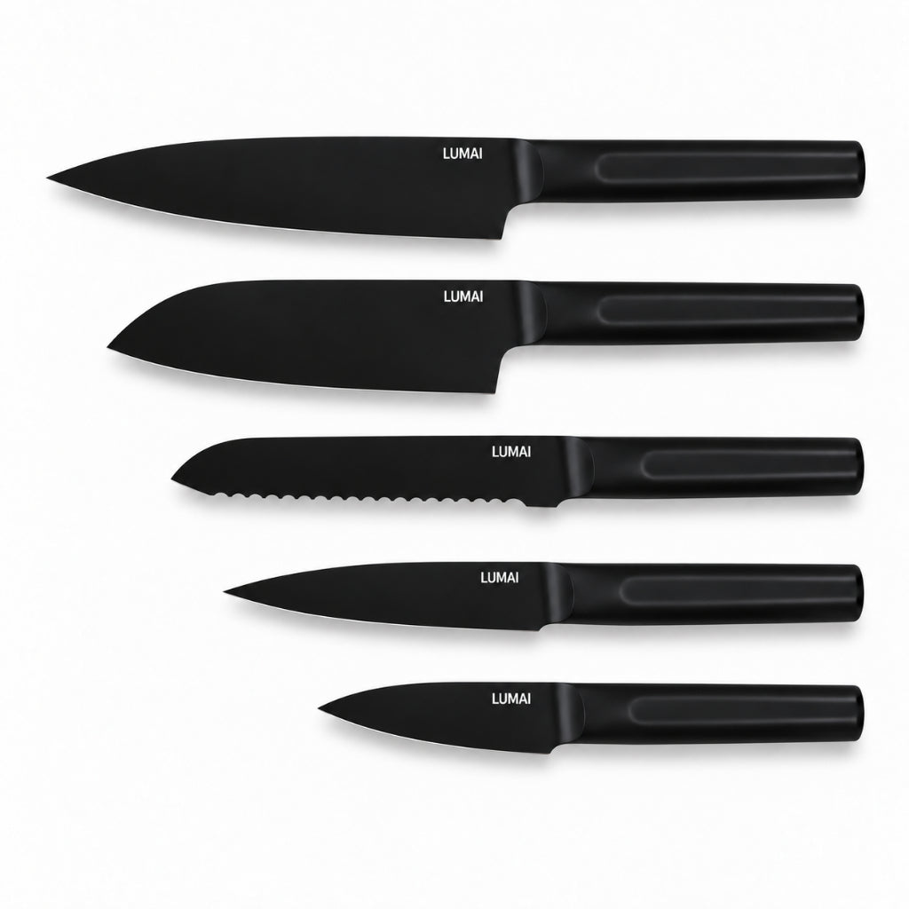 Conjunto de Facas Zurique 5 Peças Preto