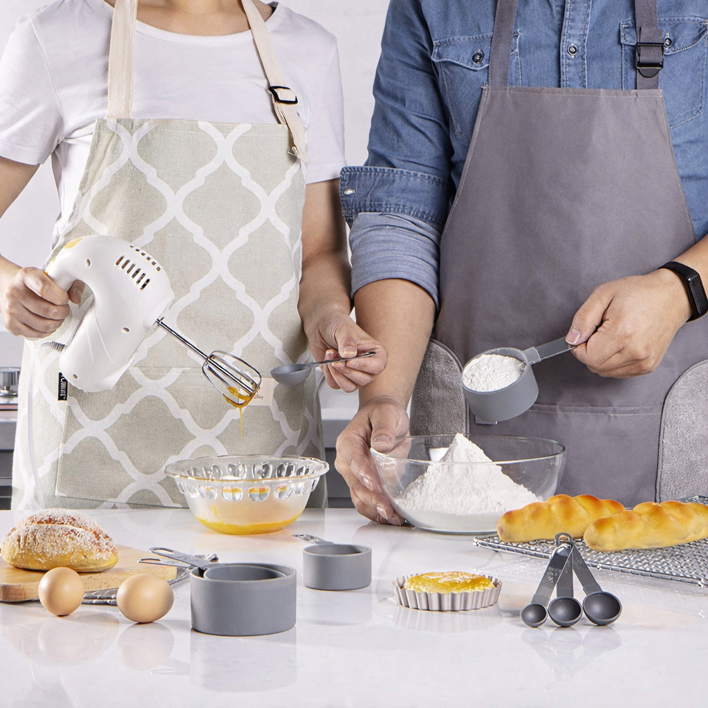 Conjunto de Medidores de Cozinha com 8 Peças Estocolmo Cinza