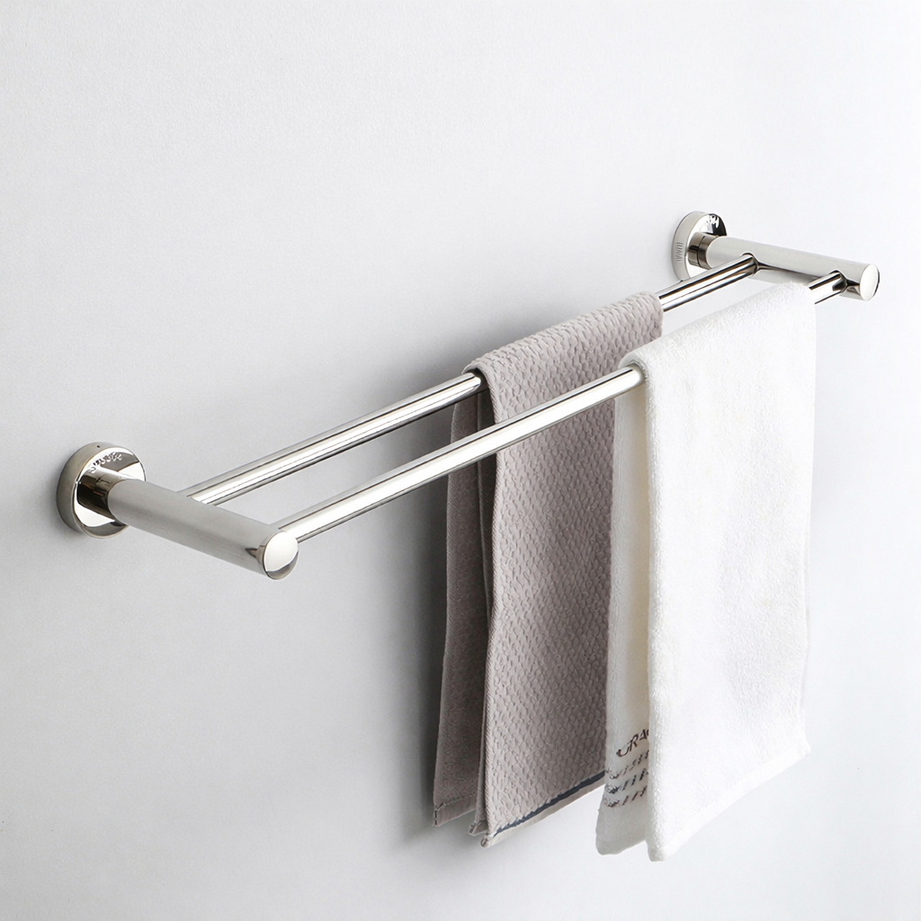 Toalheiro Duplo de Inox Polido Positano