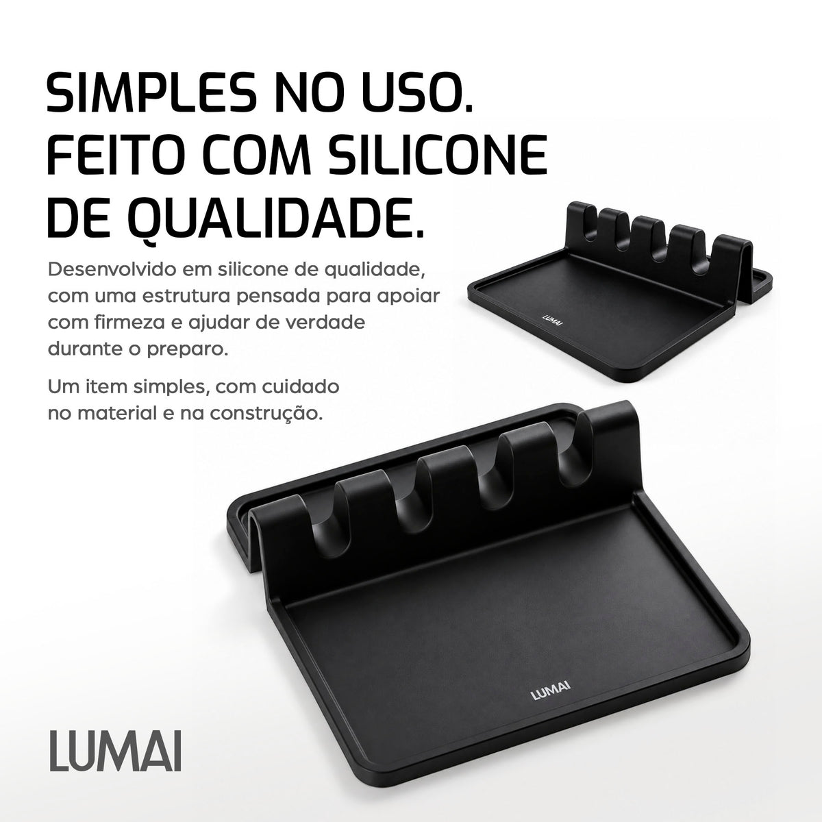 Descanso para Utensílios de Silicone Dijon Preto