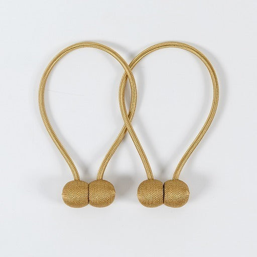 Kit 2 Prendedores de Cortina Magnéticos Florença Dourado