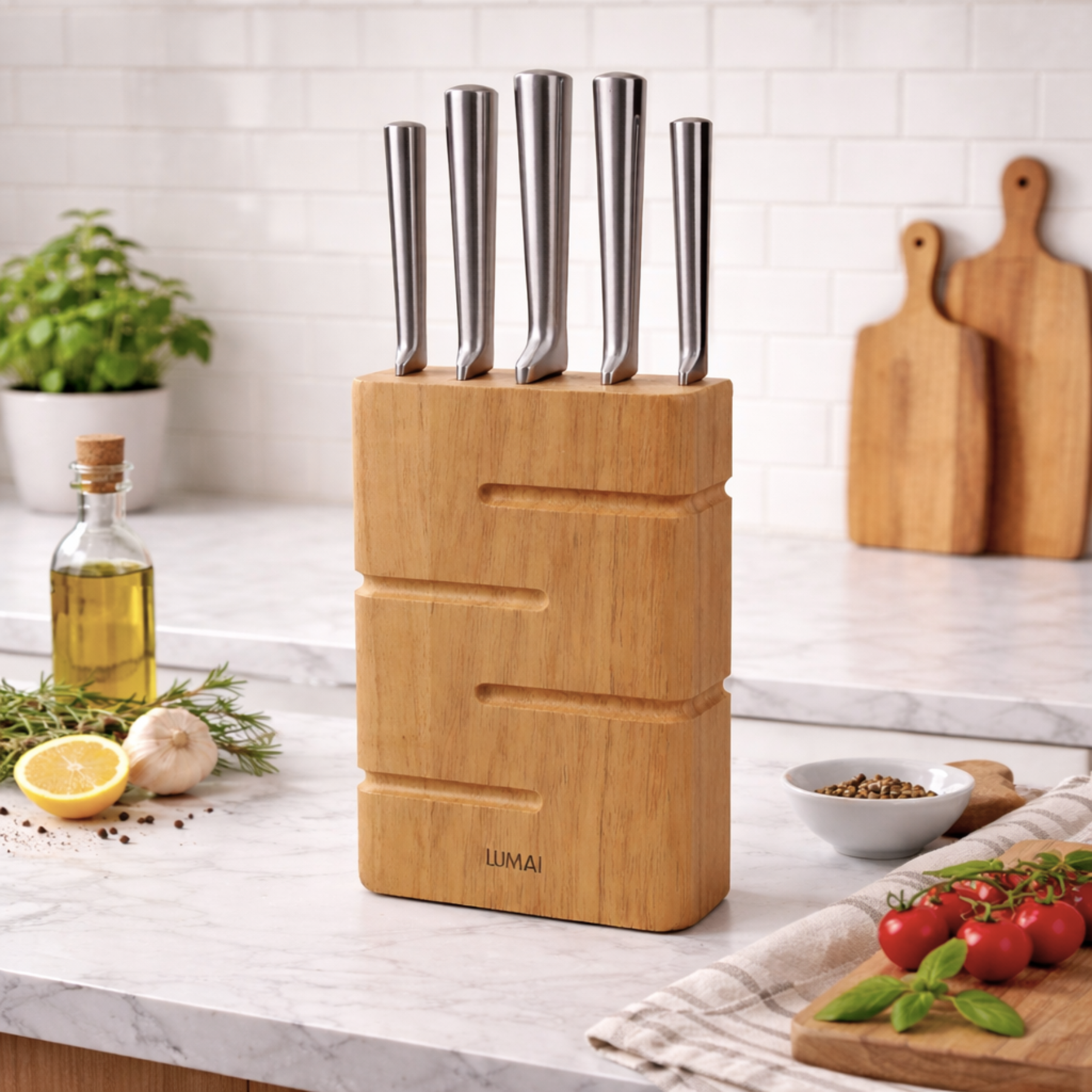 Suporte de Facas Cepo de Madeira Berna