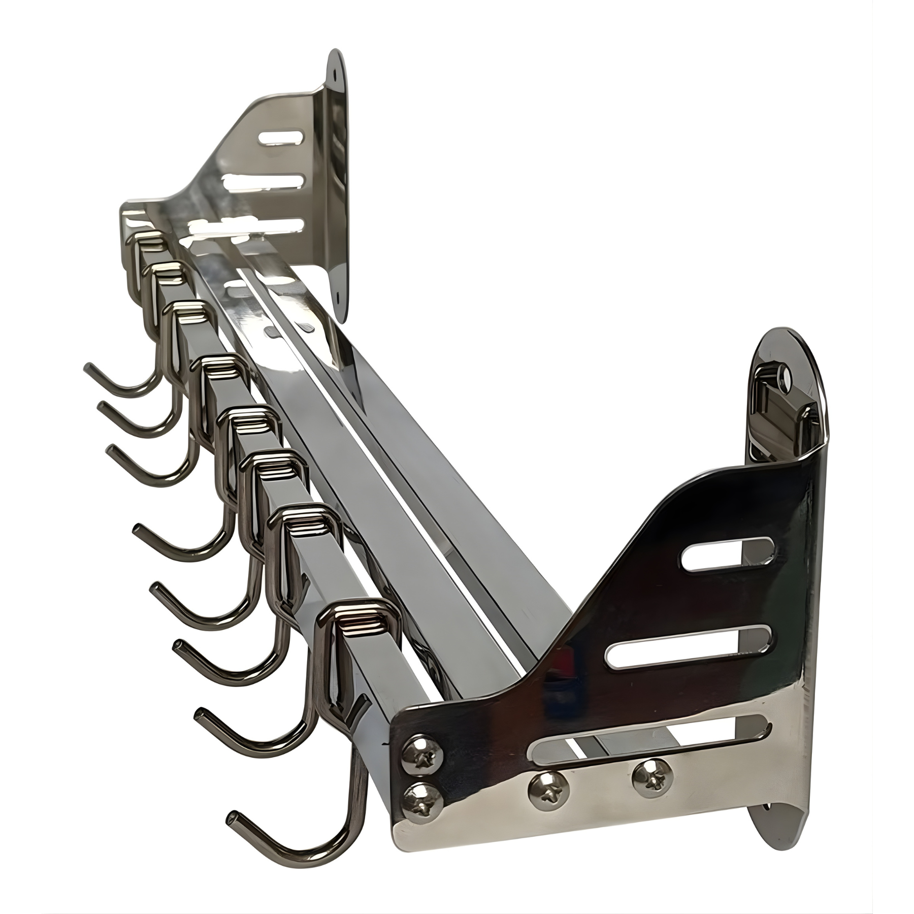 Suporte Prateleira de Cozinha com Ganchos de Inox Frankfurt