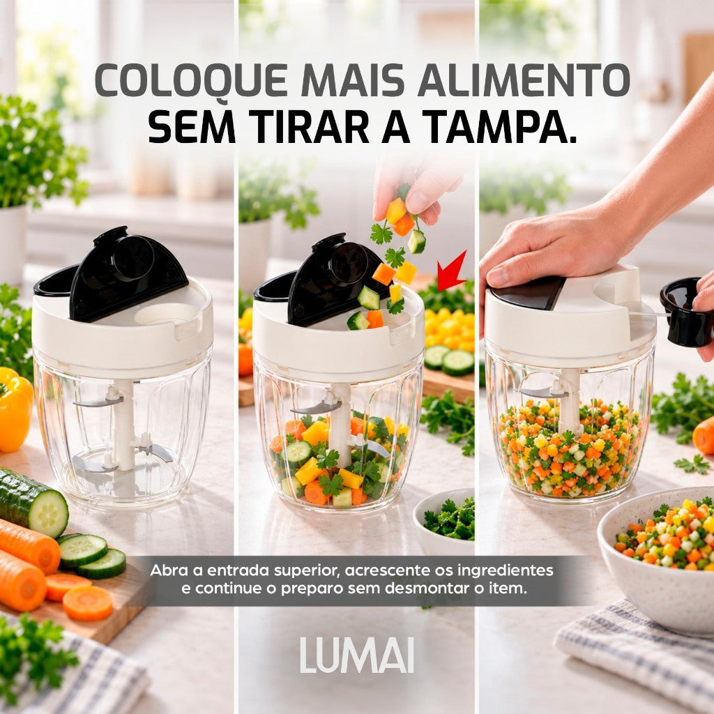 Processador Manual de Alimentos com Corda 900ml Palermo