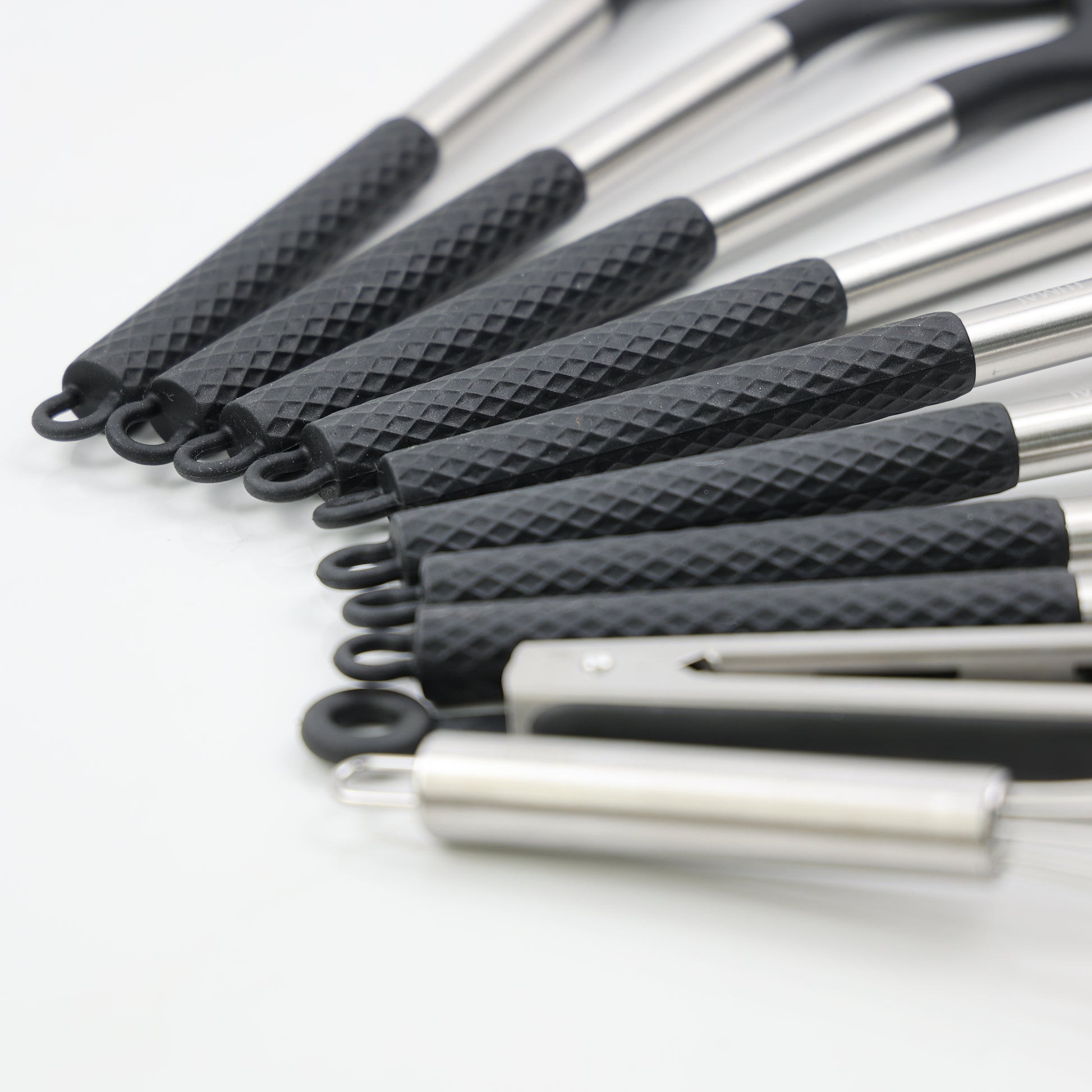 Kit de 10 Utensílios com Cabo de Aço Inox e Silicone Berlim Preto
