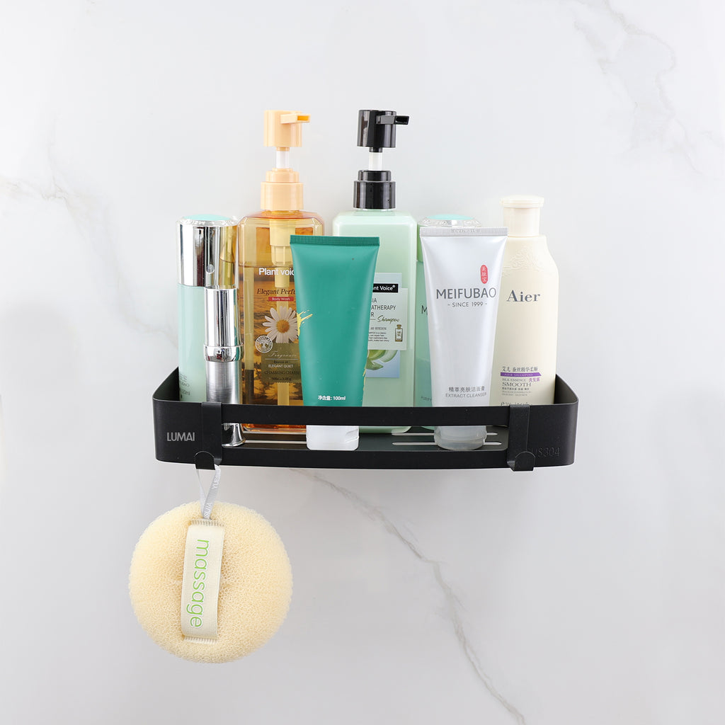 Suporte Porta-Shampoo Retangular Marselha Preto