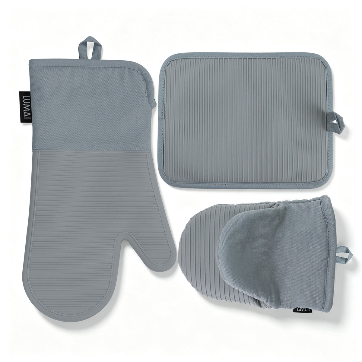 Kit de Cozinha Nápoles: Luva Longa, Luva Compacta e Descanso