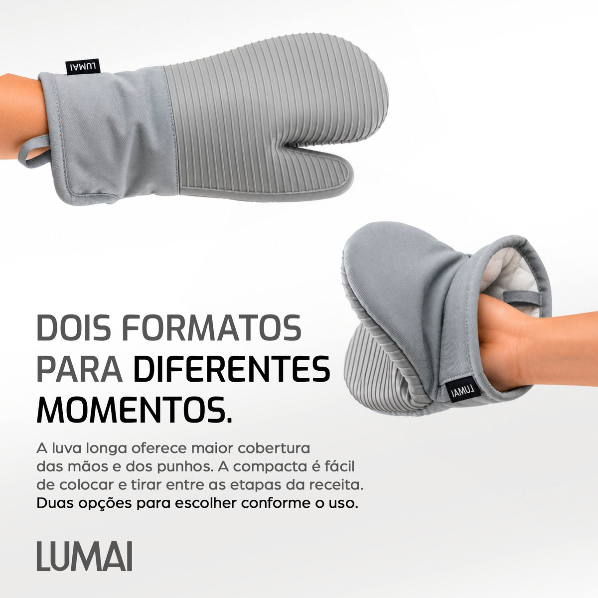 Kit de Cozinha Nápoles: Luva Longa, Luva Compacta e Descanso