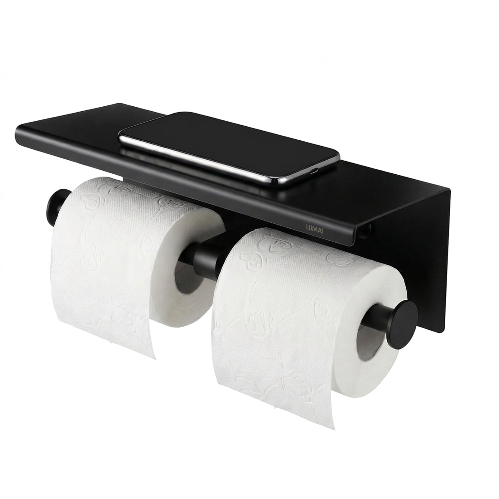 Porta Papel Higiênico Duplo Preto Taormina