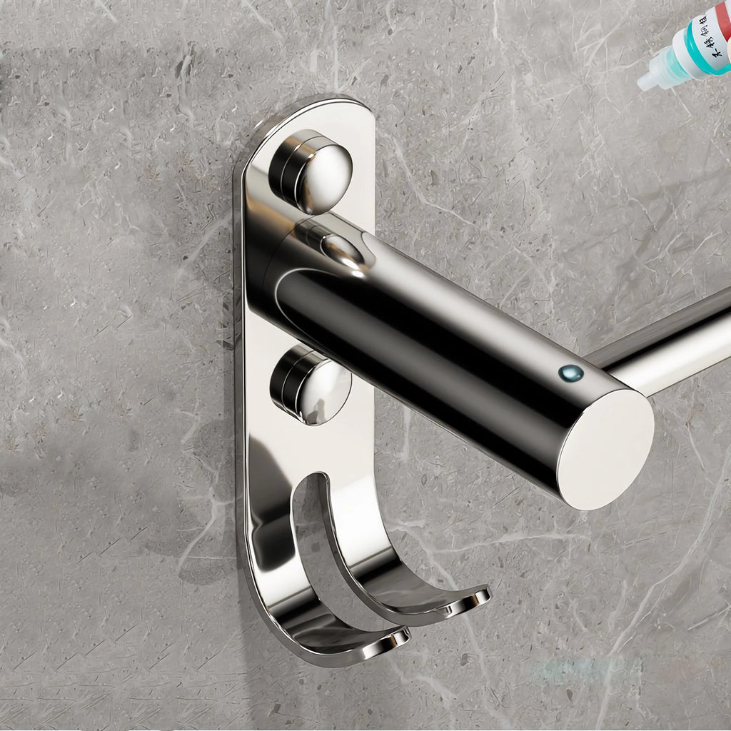 Toalheiro de Inox Polido com Ganchos Amalfi