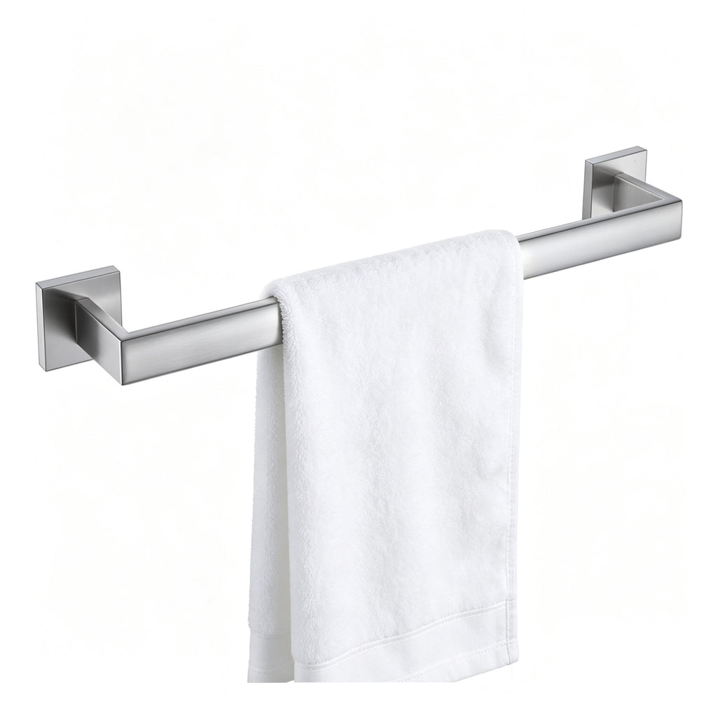 Toalheiro Aço Inox Base Quadrada Salerno