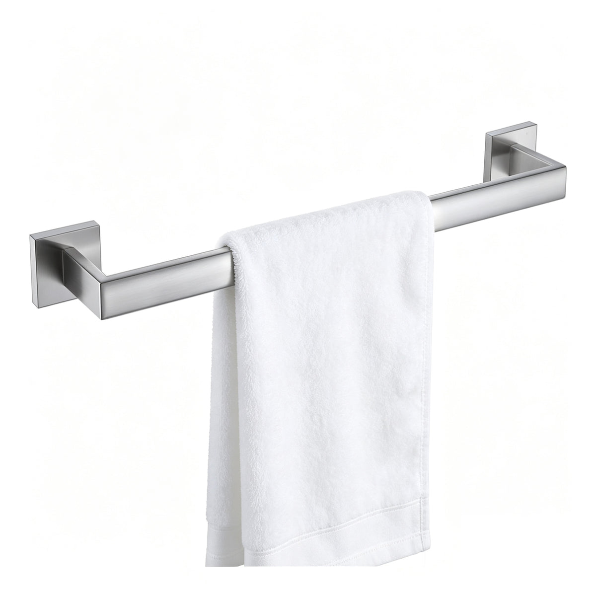 Toalheiro Aço Inox Base Quadrada Salerno