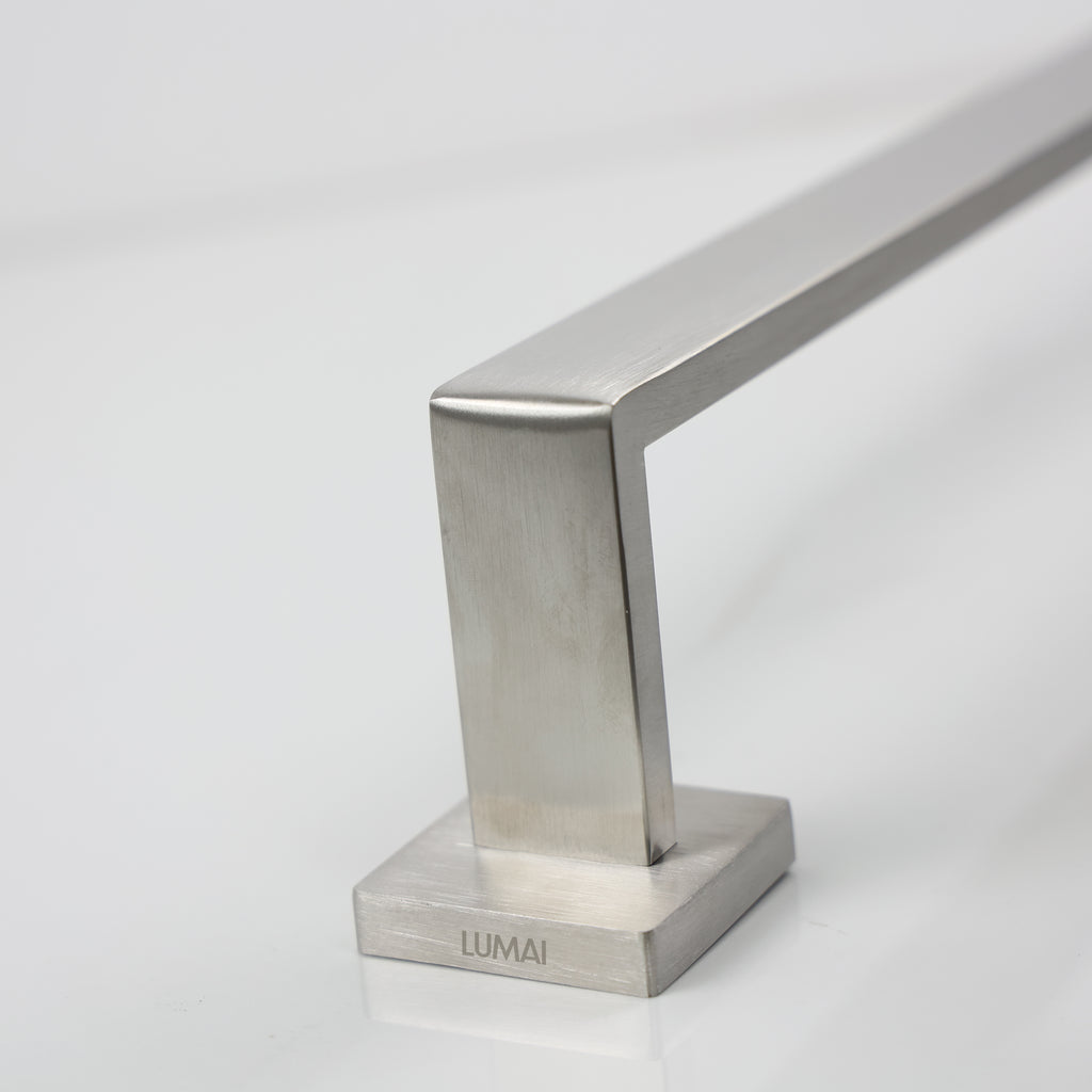 Toalheiro Aço Inox Base Quadrada Salerno