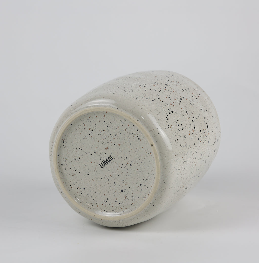 Vaso De Cerâmica Stoneware Multiuso Lima Bege