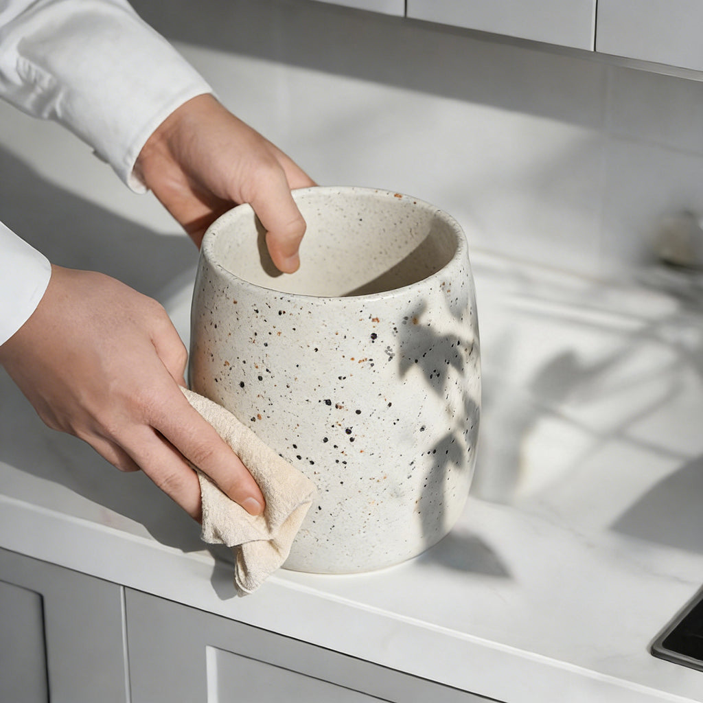 Vaso De Cerâmica Stoneware Multiuso Lima Bege