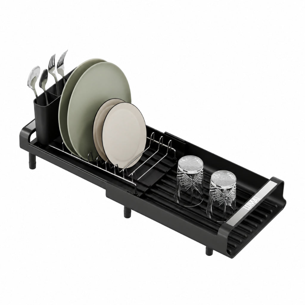 Escorredor de Louças Extensível Aço Inox Helsinque Preto