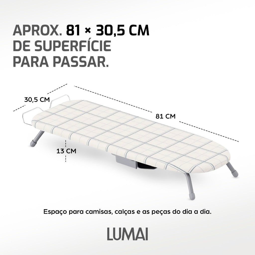 Tábua de Passar Roupa Dobrável de Mesa Oxford