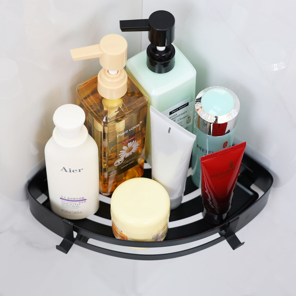Suporte Porta-Shampoo de Canto Cannes Preto