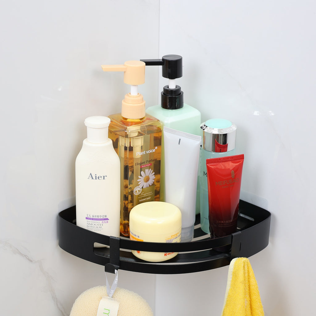 Suporte Porta-Shampoo de Canto Cannes Preto
