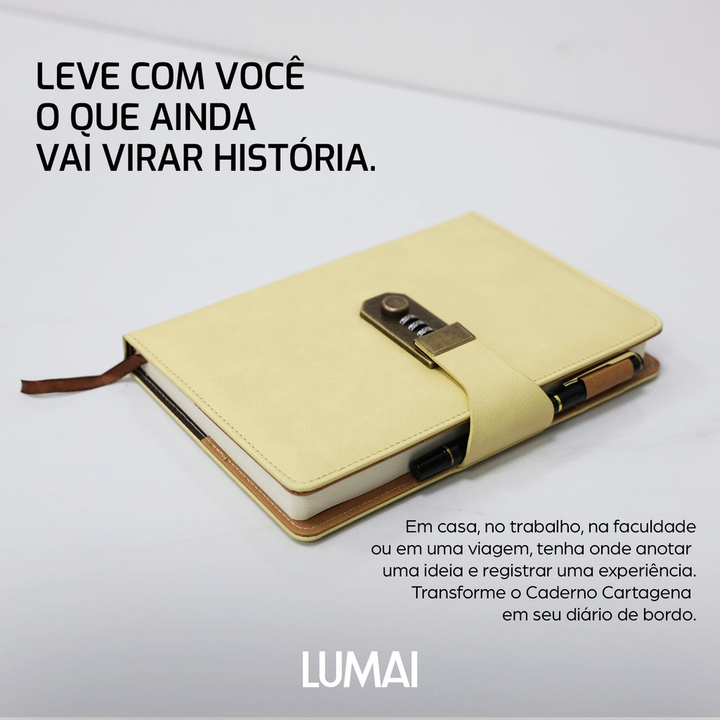 Caderno com Cadeado Cartagena Amarelo - foto 04