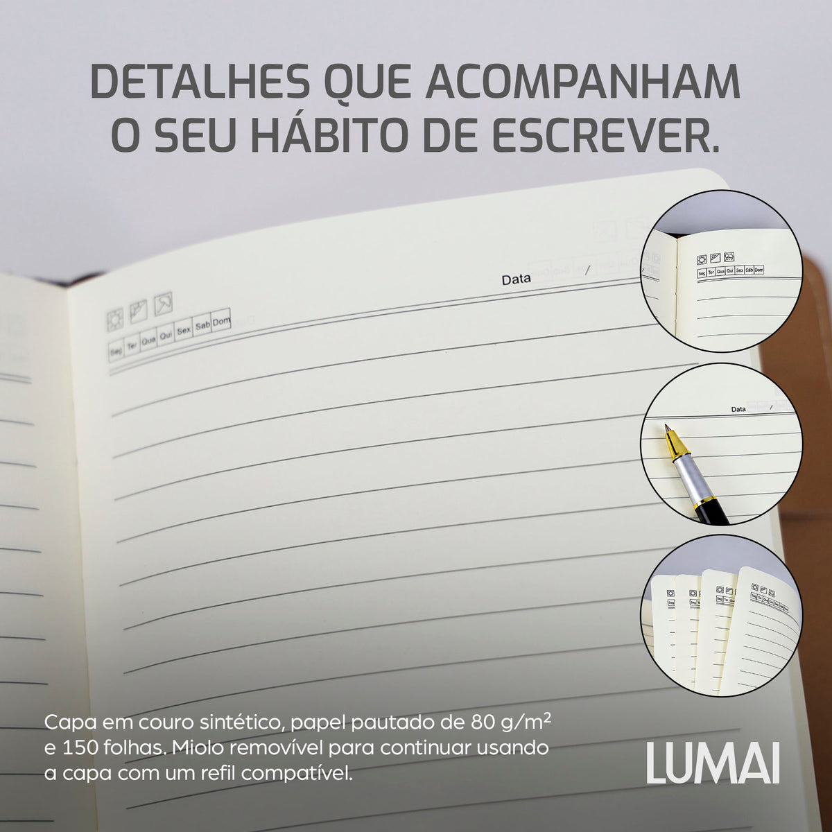 Caderno com Cadeado Cartagena Amarelo - foto 05