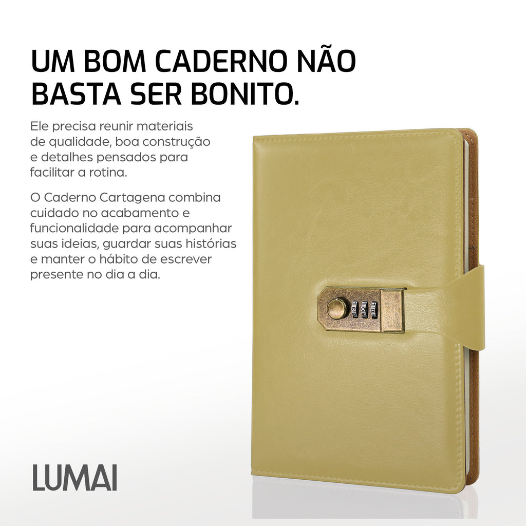 Caderno com Cadeado Cartagena Amarelo - foto 08