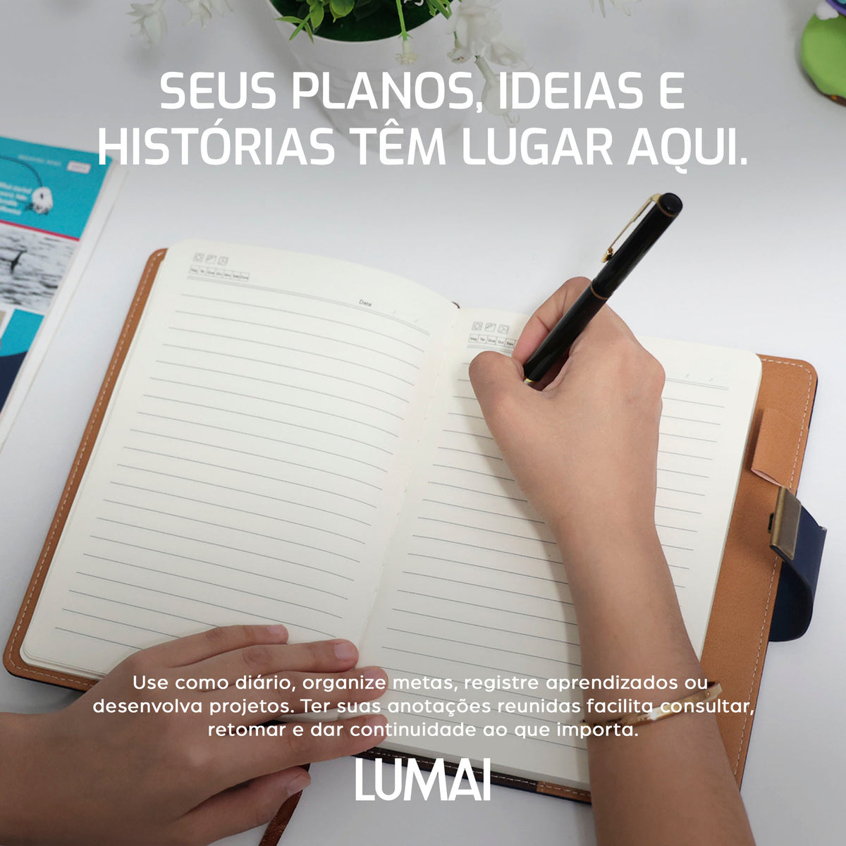 Caderno com Cadeado Cartagena Azul - foto 02