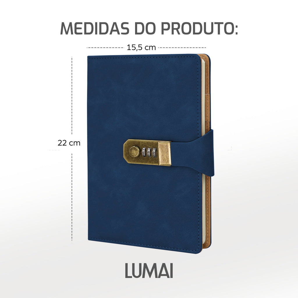 Caderno com Cadeado Cartagena Azul - foto 07