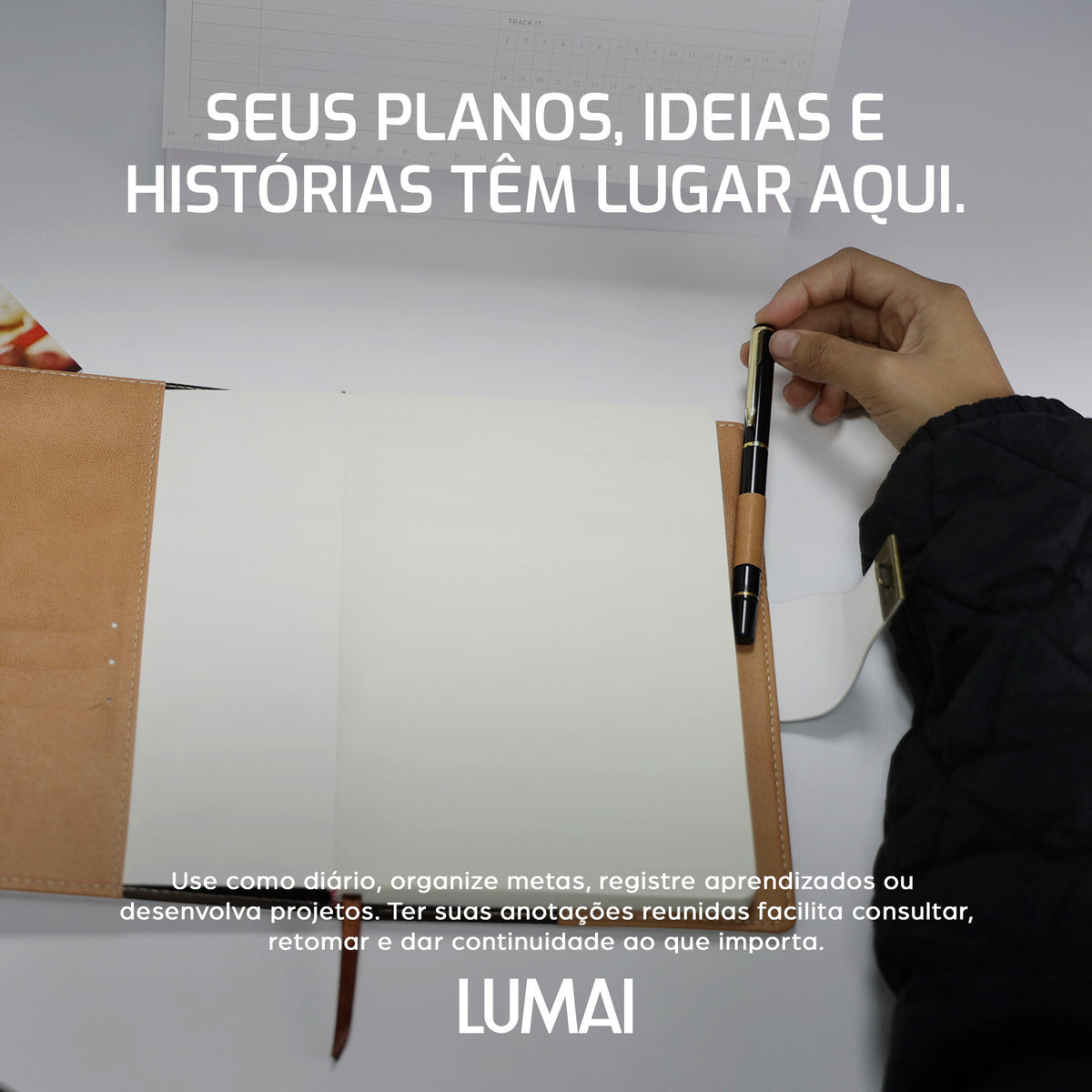 Caderno com Cadeado Cartagena Branco - foto 02