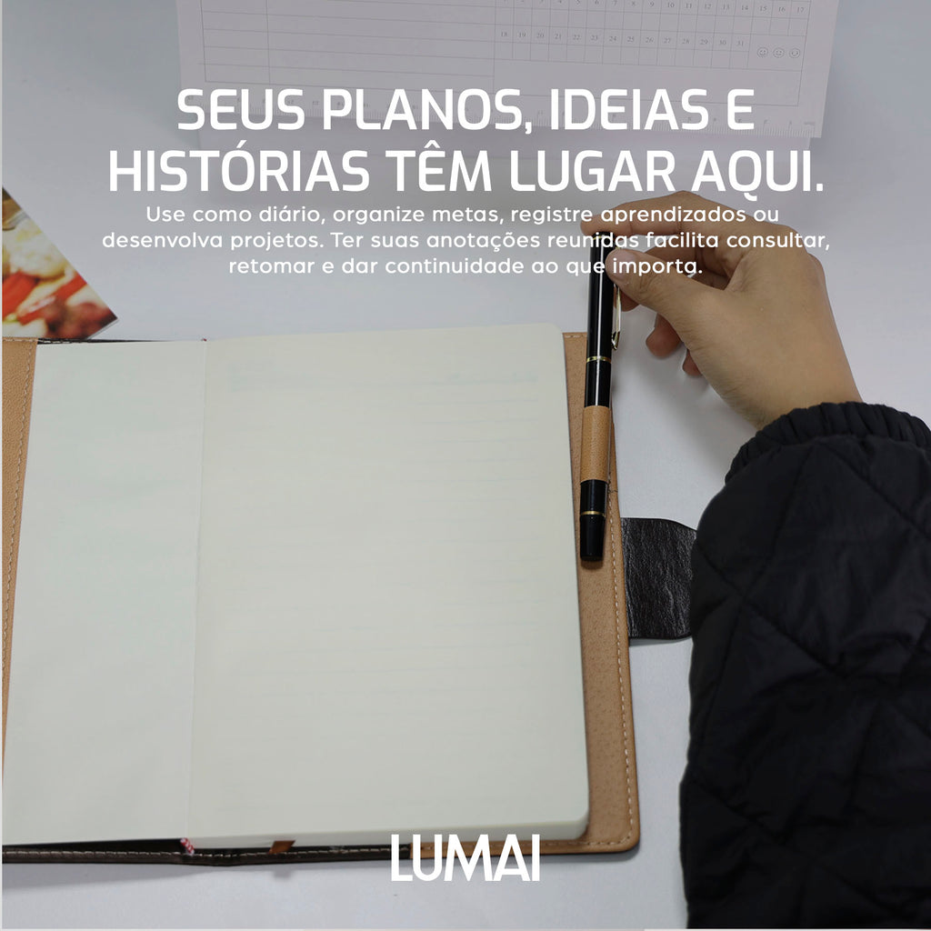 Caderno com Cadeado Cartagena Marrom Escuro - foto 02