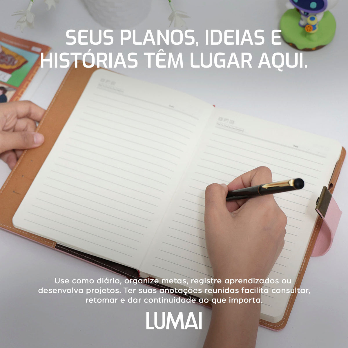 Caderno com Cadeado Cartagena Rosa - foto 02