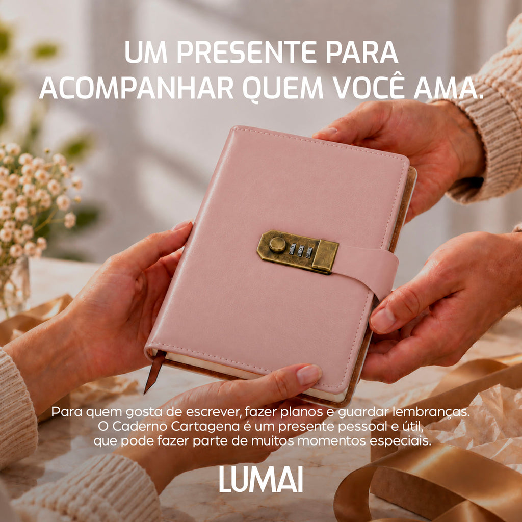 Caderno com Cadeado Cartagena Rosa - foto 06