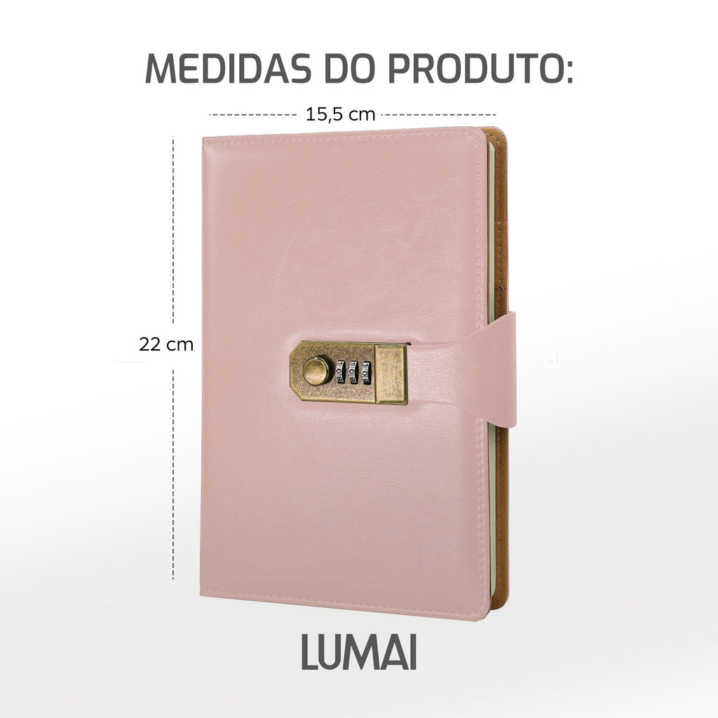 Caderno com Cadeado Cartagena Rosa - foto 07