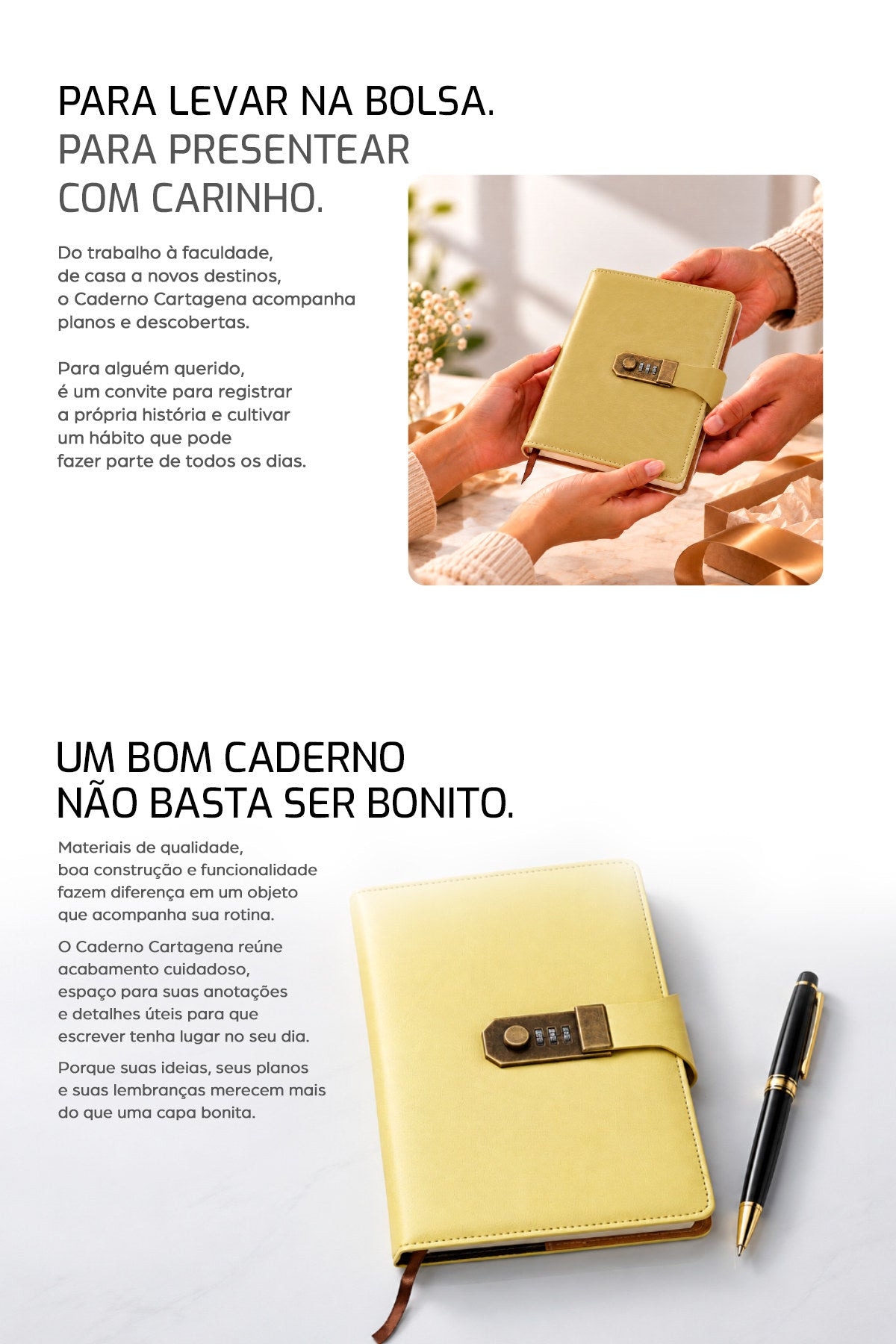 Caderno Cartagena Amarelo - descrição 3 (celular)