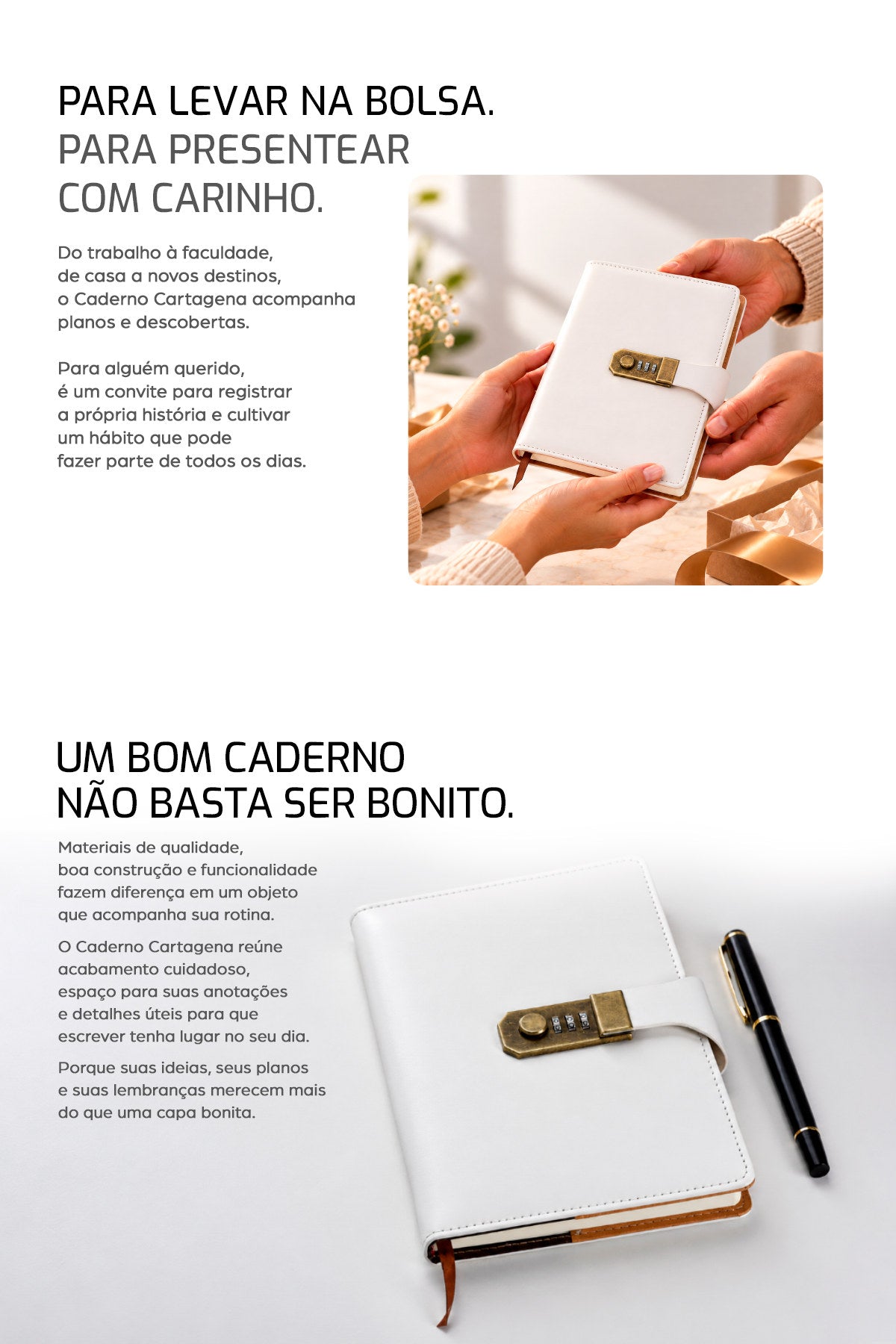 Caderno Cartagena Branco - descrição 3 (celular)