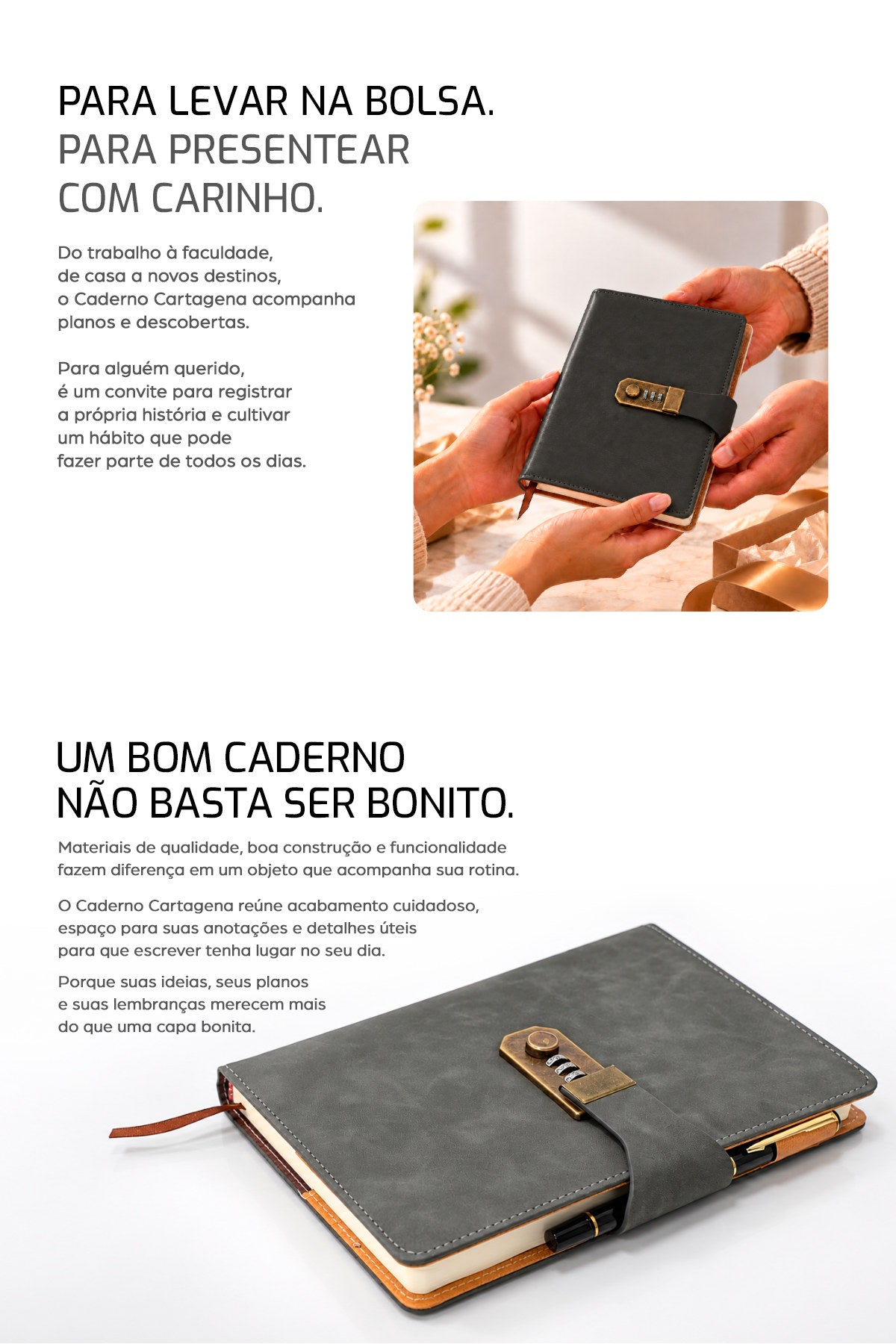 Caderno Cartagena Chumbo - descrição 3 (celular)