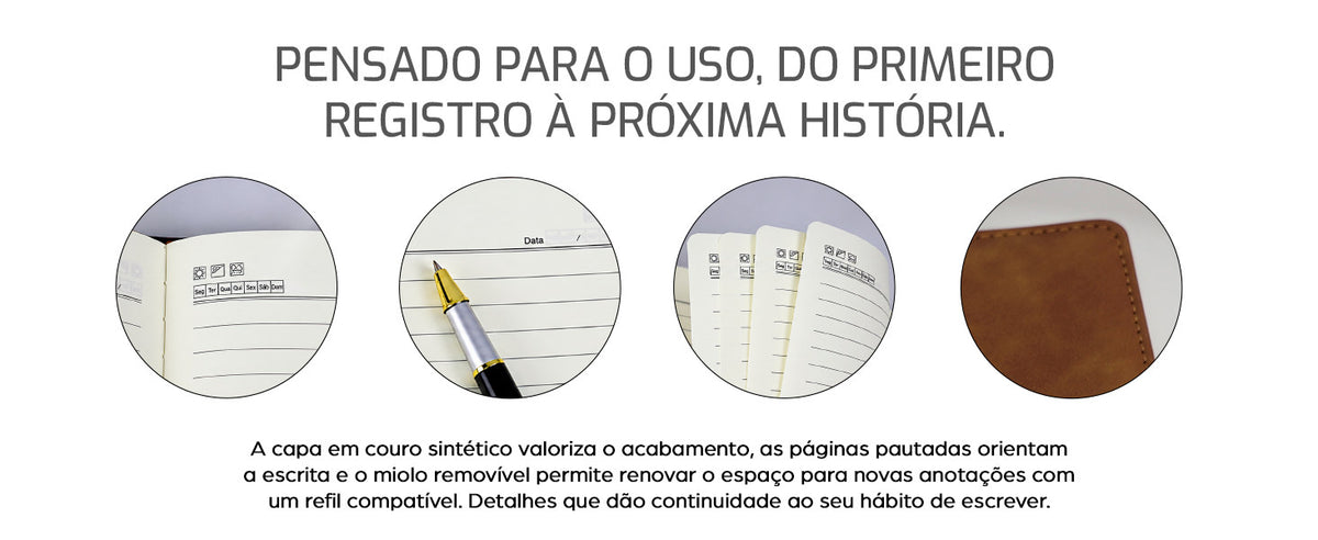 Caderno Cartagena Marrom - descrição 2