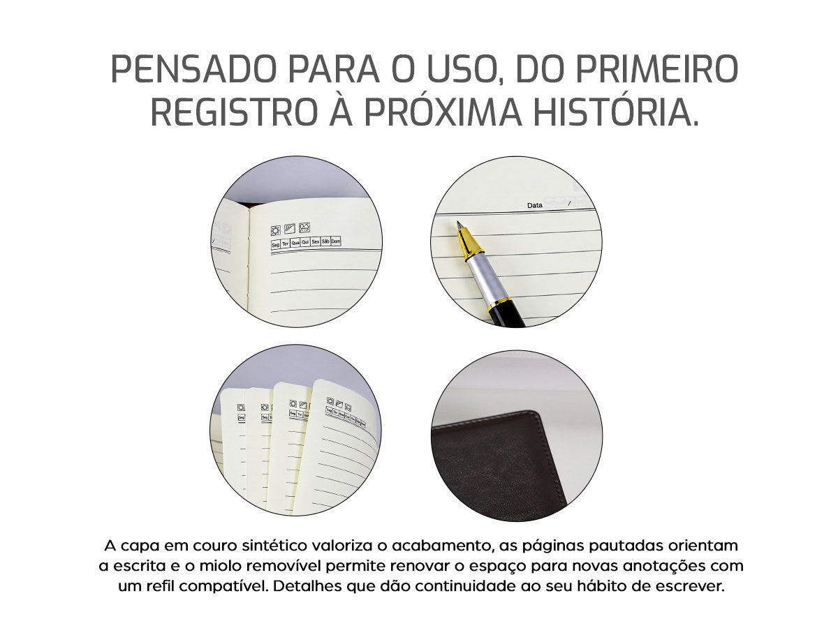 Caderno Cartagena Marrom Escuro - descrição 2 (celular)