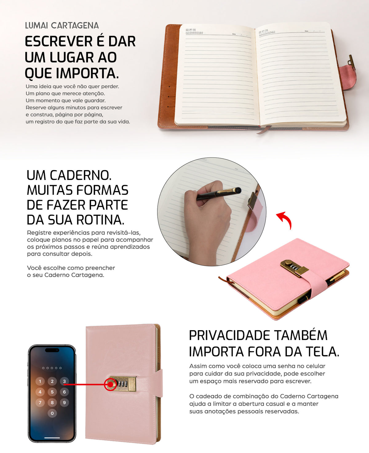 Caderno Cartagena Rosa - descrição 1