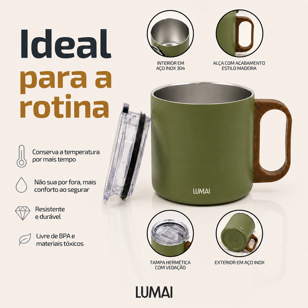 caneca para bebidas geladas