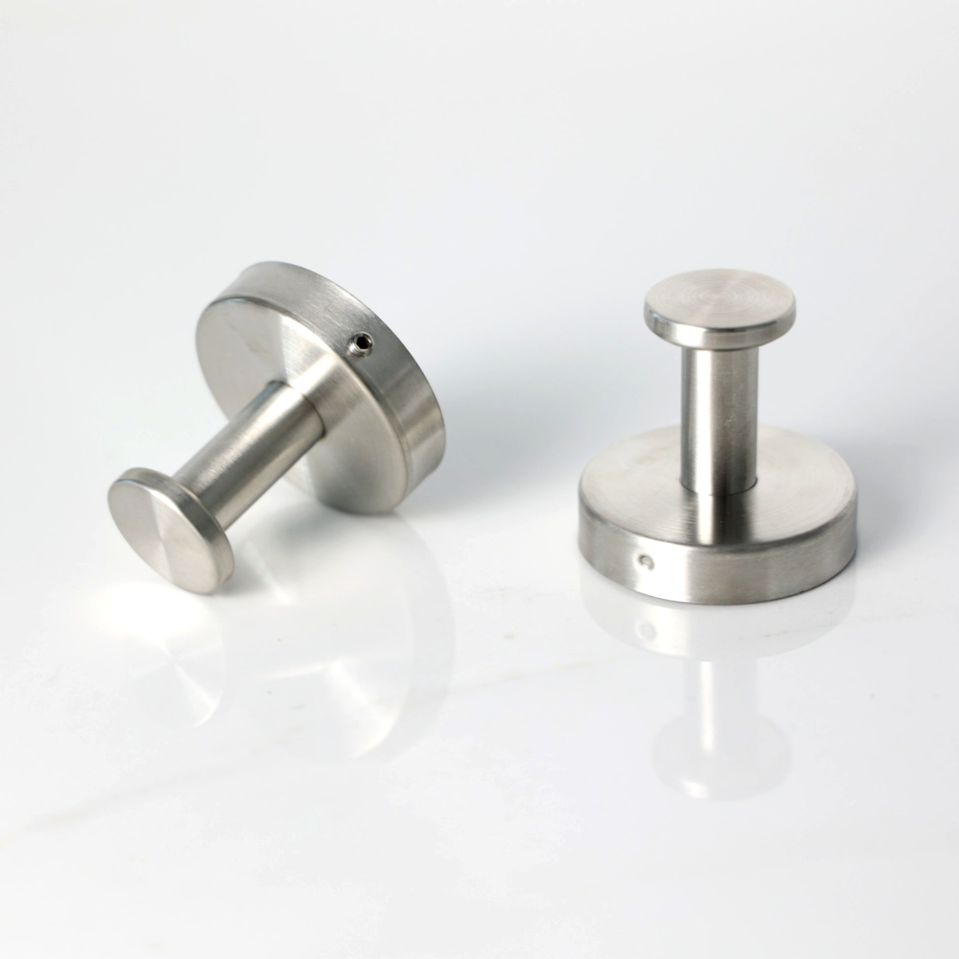 Kit 2 Ganchos de Aço Inox Escovado Oslo Prata